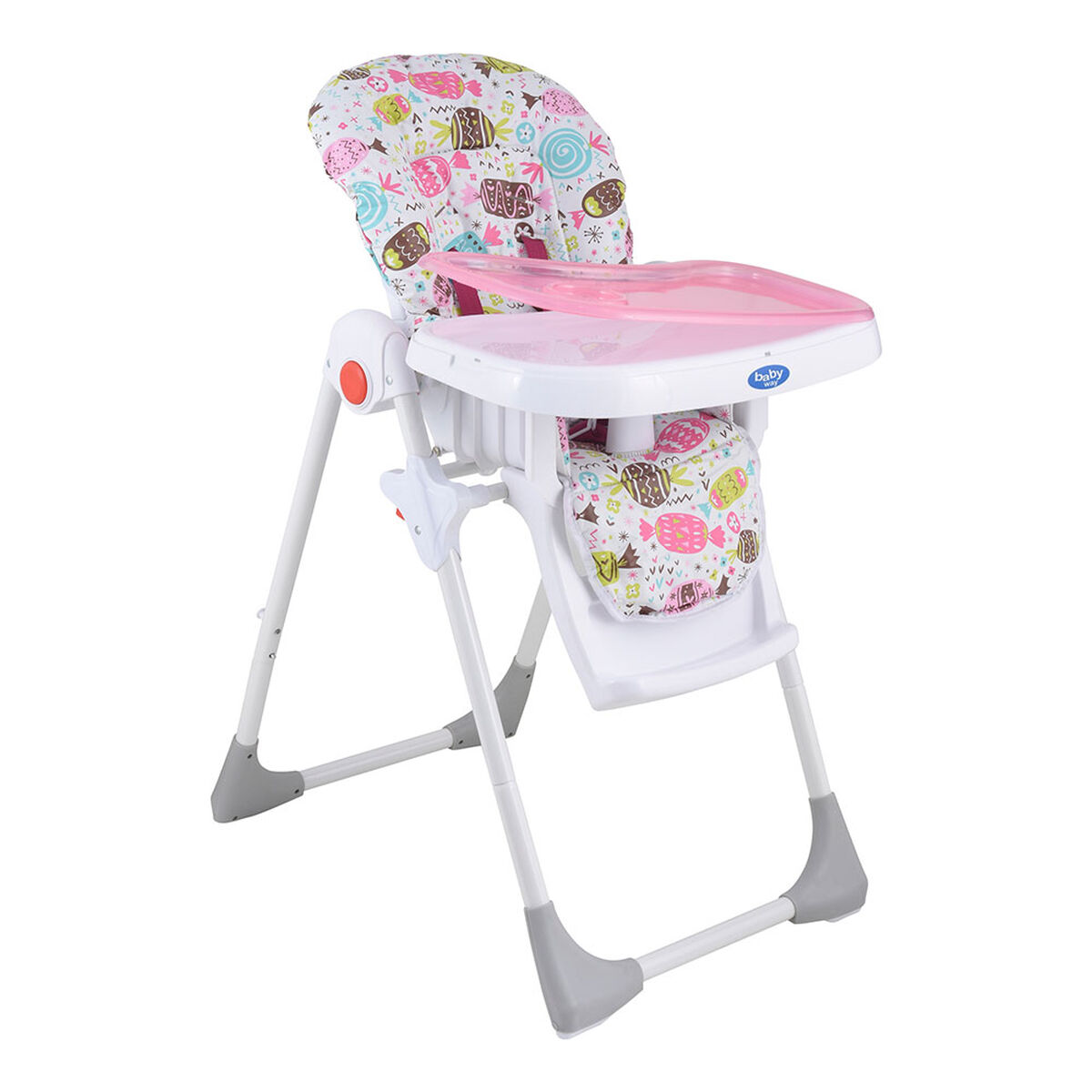 Silla de Comer Plegable Rosada