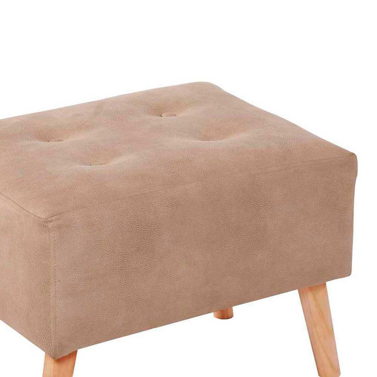 Pouf Latam Home Niza Cuero Kentucky Beige