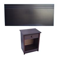 Respaldo 1,5 Plazas + Velador Zibel Newen