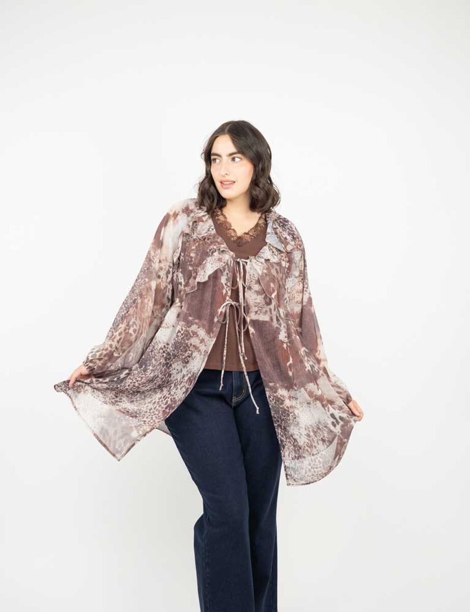 Vestido Corto Transparente Manga Larga Mujer Extralindas