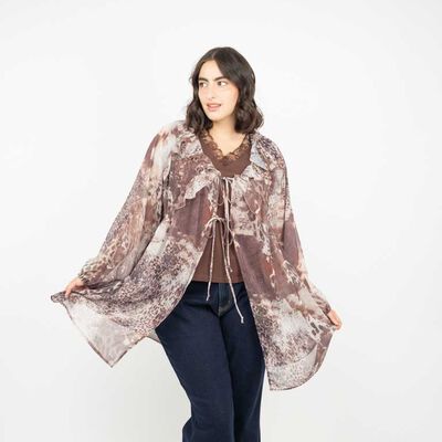 Vestido Corto Transparente Manga Larga Mujer Extralindas