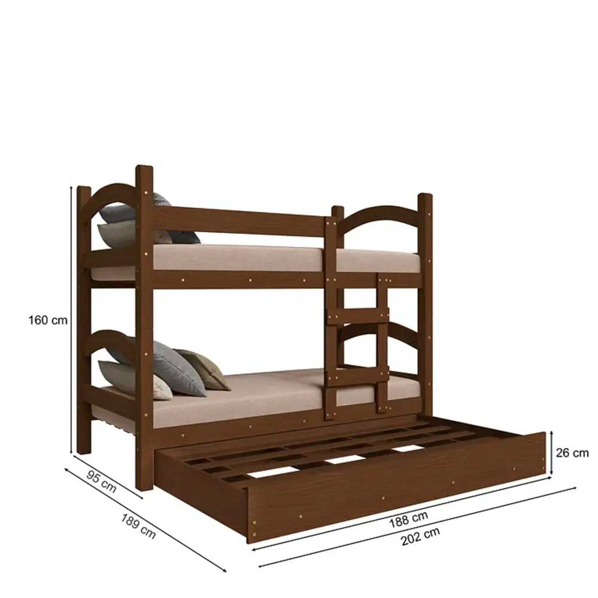 Camarote Decocasa 1 Plaza Trento + Cama Auxiliar