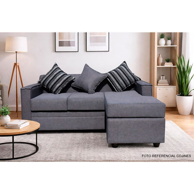 ALMORE Seccional Almore Croacia Reversible 3 Cuerpos Gris