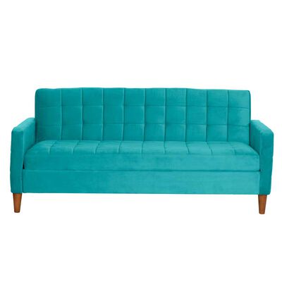 Futón Latam Home Genova Velvet 3 Cuerpos Turquesa