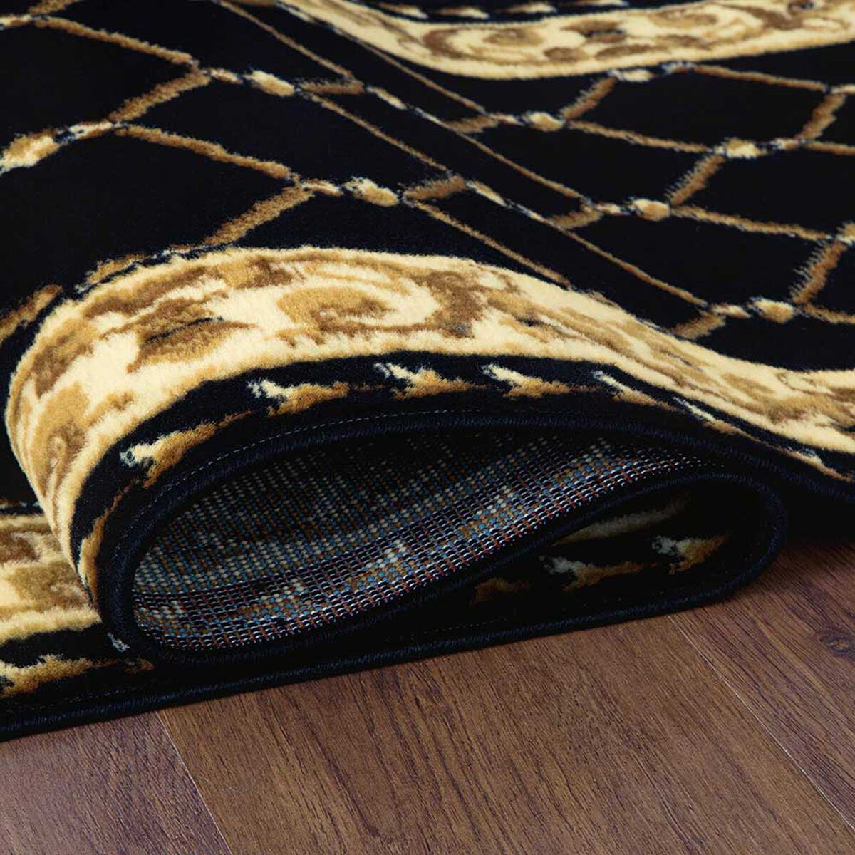 Alfombra Modalfo Kashan King Negro 123 x 185 cm