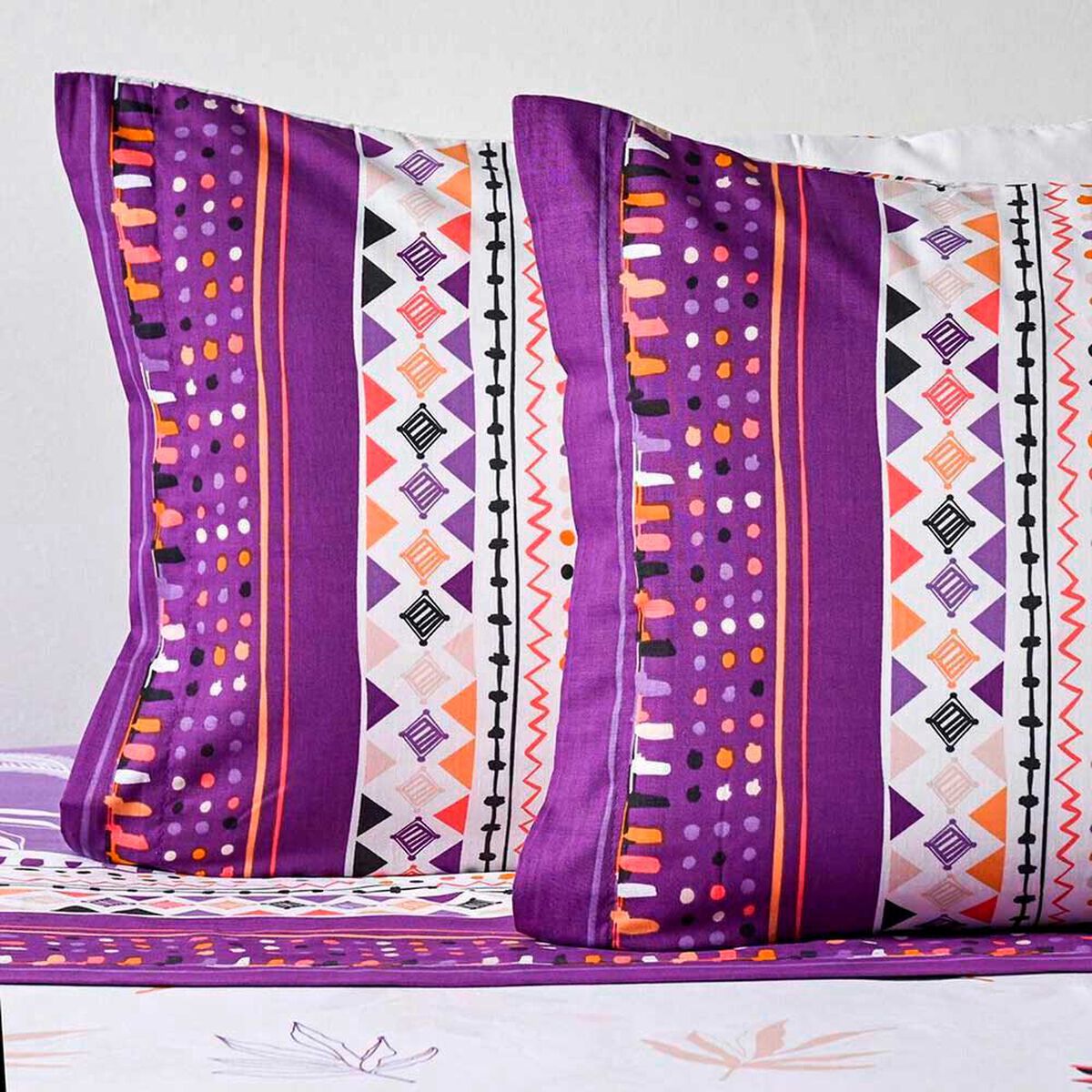 Juego de S&aacute;banas Estampado American Family 144 Hilos King Lavander