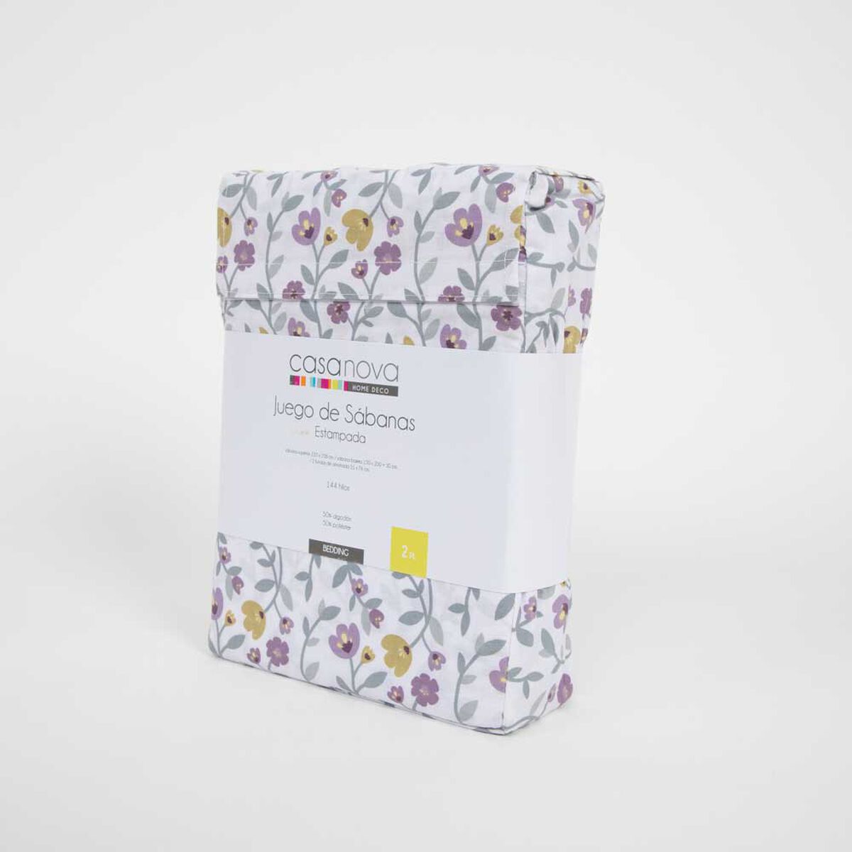 Juego de S&aacute;banas Dise&ntilde;o Casanova  2 Plazas 144 Hilos