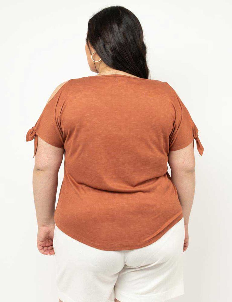 Polera Manga Corta Nudos Mujer Extralindas