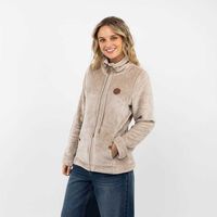 Polerón Peludo Mujer Icono Camel, Celeste, Gris, Morado, Negro