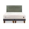 Cama Europea CIC Base Dividida King Cocopedic + Respaldo Milan Olivo