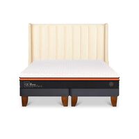 Cama Europea CIC Base Dividida King Bee Comfort + Respaldo Panaro