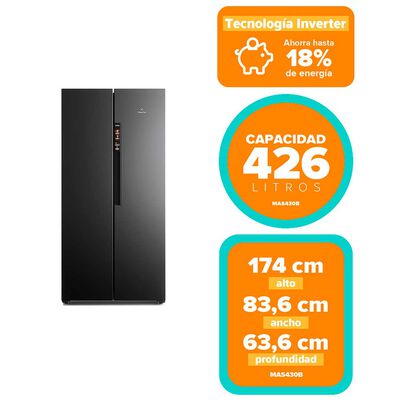 Imagen 2 del producto Refrigerador Side by Side Mademsa MAS430B 426 lts.