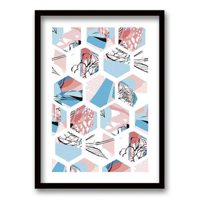 Cuadro Decorativo Retela Flower Honeycomb 70 x 50 cm