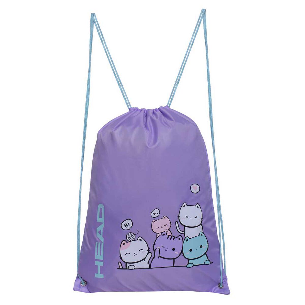 Pack Mochila Espalca Top Gatos Pastel Lila Head