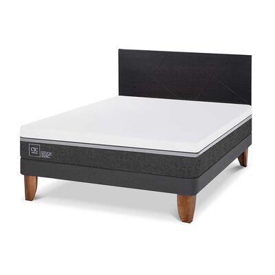Imagen 2 del producto Cama Europea CIC 2 Plazas Ortopedic Advance + Respaldo Villarrica Negro