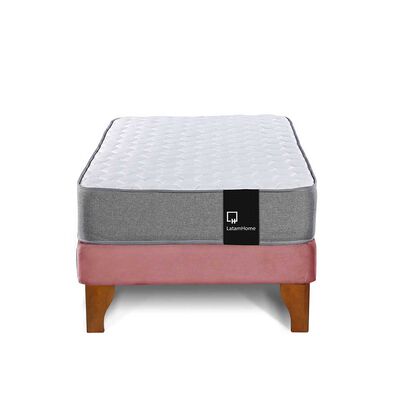 Imagen 1 del producto Cama Europea Latam Home 1 Plaza Zen Pro Tela Palo Rosa