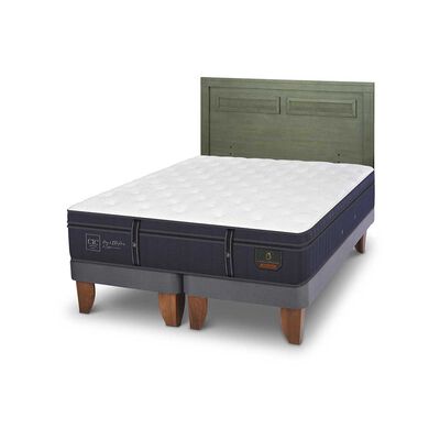 Imagen 2 del producto Cama Europea CIC Base Dividida 2 Plazas Grand Premium + Respaldo Milan Olivo