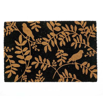 Limpiapiés Idetex Coco Leaves 40 x 60 cm Negro