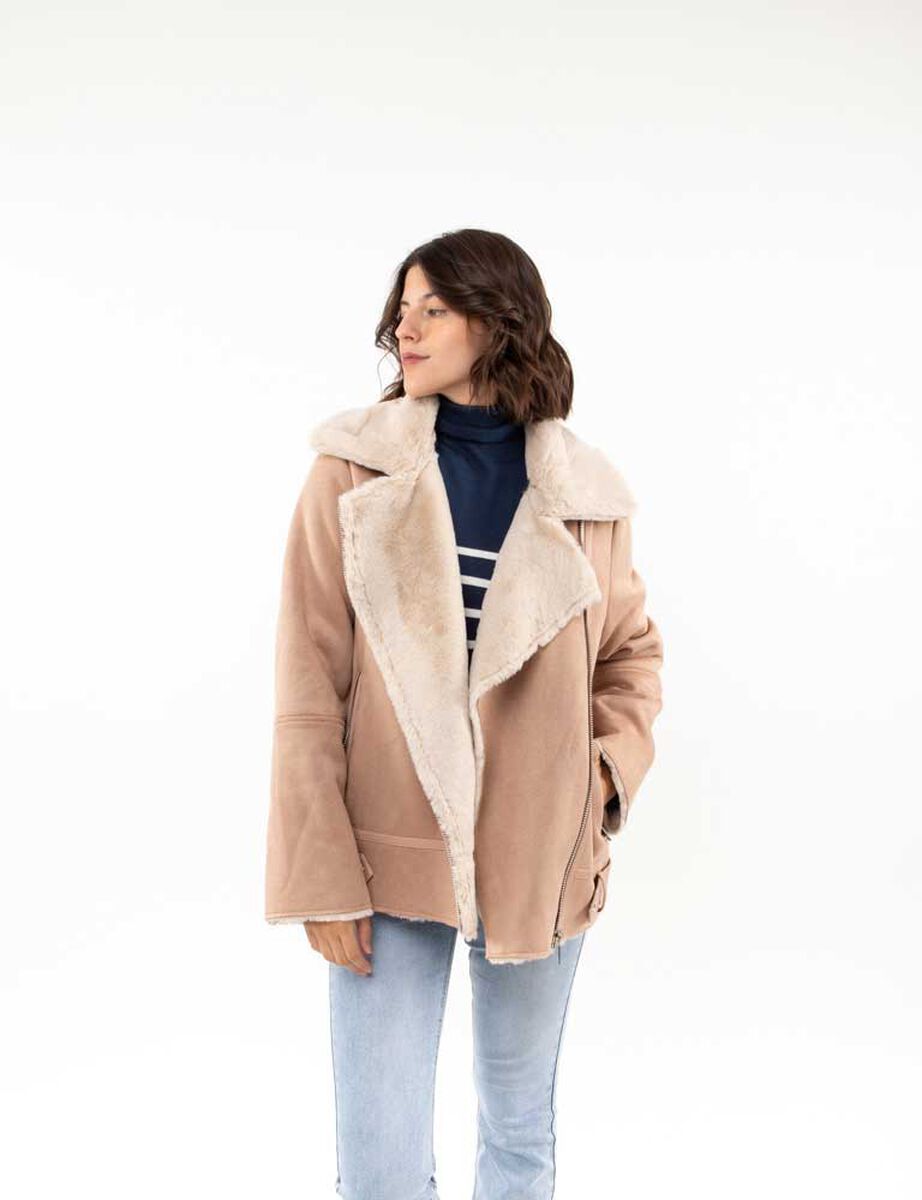 Chaqueta Aviadora Terciopelo Plush Mujer Zibel