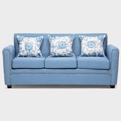 Imagen 2 del producto Juego de Living Almore Alemania Sofá 3 Cuerpos + Dos Sillones 1 Cuerpo Azul