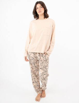 Imagen 2 del producto Pijama Mujer Zibel Beige, Negro