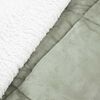 Plumón Flannel Sherpa Casanova King Liso Verde
