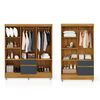 Combo Closet Vekkahome 6 Puertas + Closet 4 Puertas Americano Gris