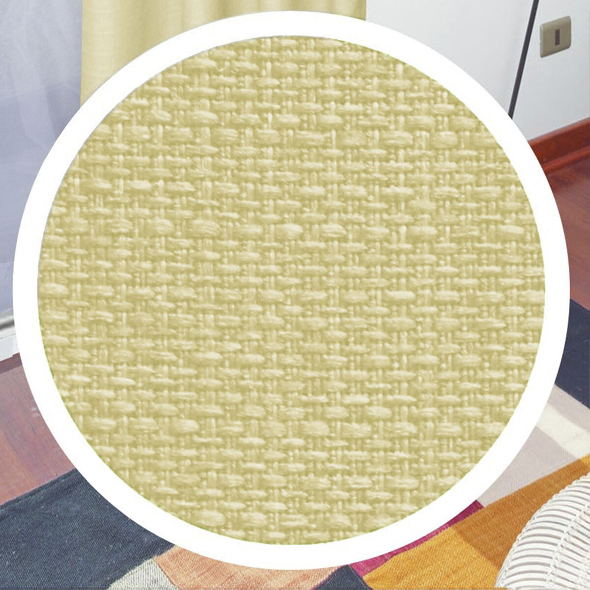 Combo Cortinas Doral Rustico 220 x 140 cm Crudo