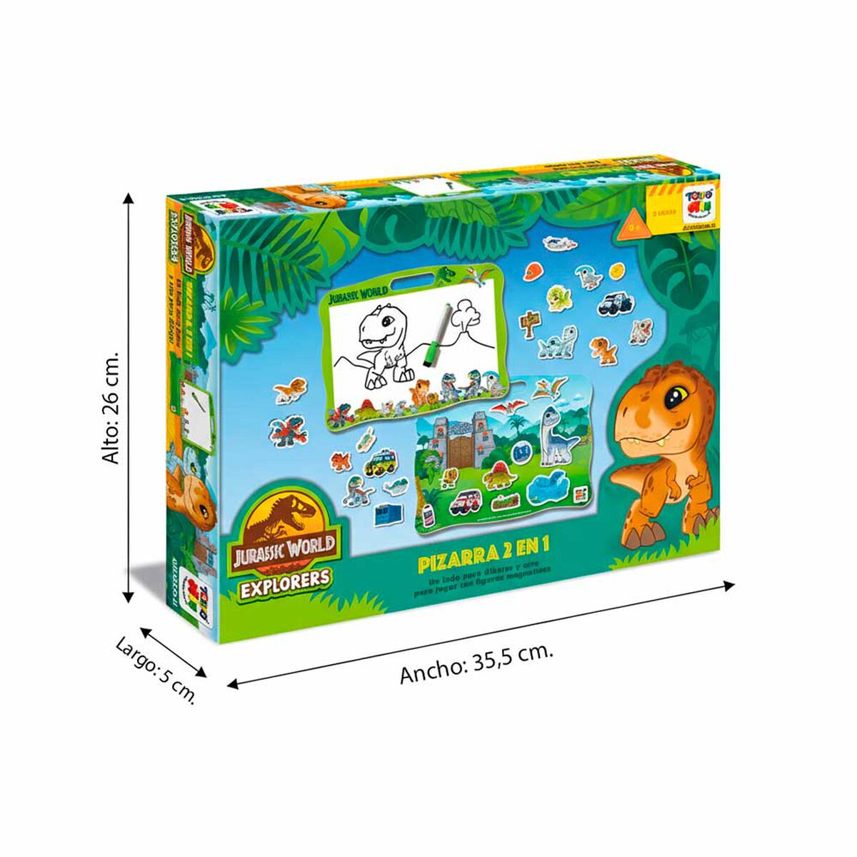 Juego Educativo Pizarra 2 En 1 - Jurassic
