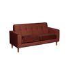 Sofá Latam Home Salermo Tela Velvet 2 Cuerpos Chocolate