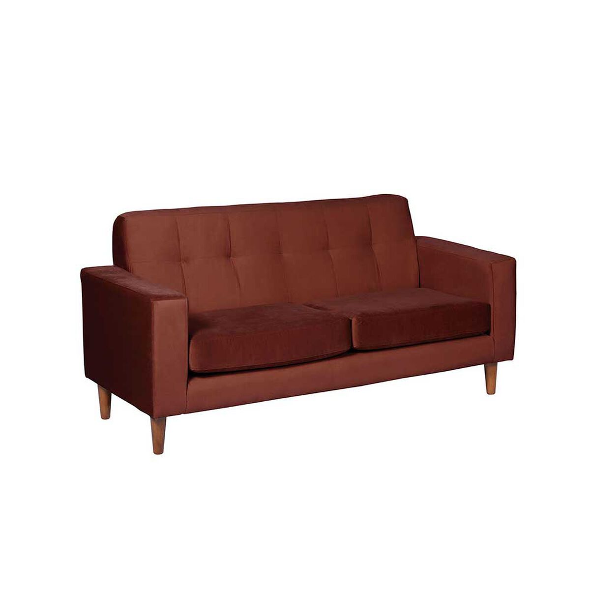 Sofá Latam Home Salermo Tela Velvet 2 Cuerpos Chocolate