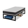 Cama Europea CIC Iron Smart 1,5 Plazas Ortopedic + Respaldo Black Tapizado + Faldón