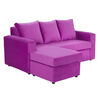Sofá Seccional Bodevir Cali 3 Cuerpos + 2 Pouf Fucsia