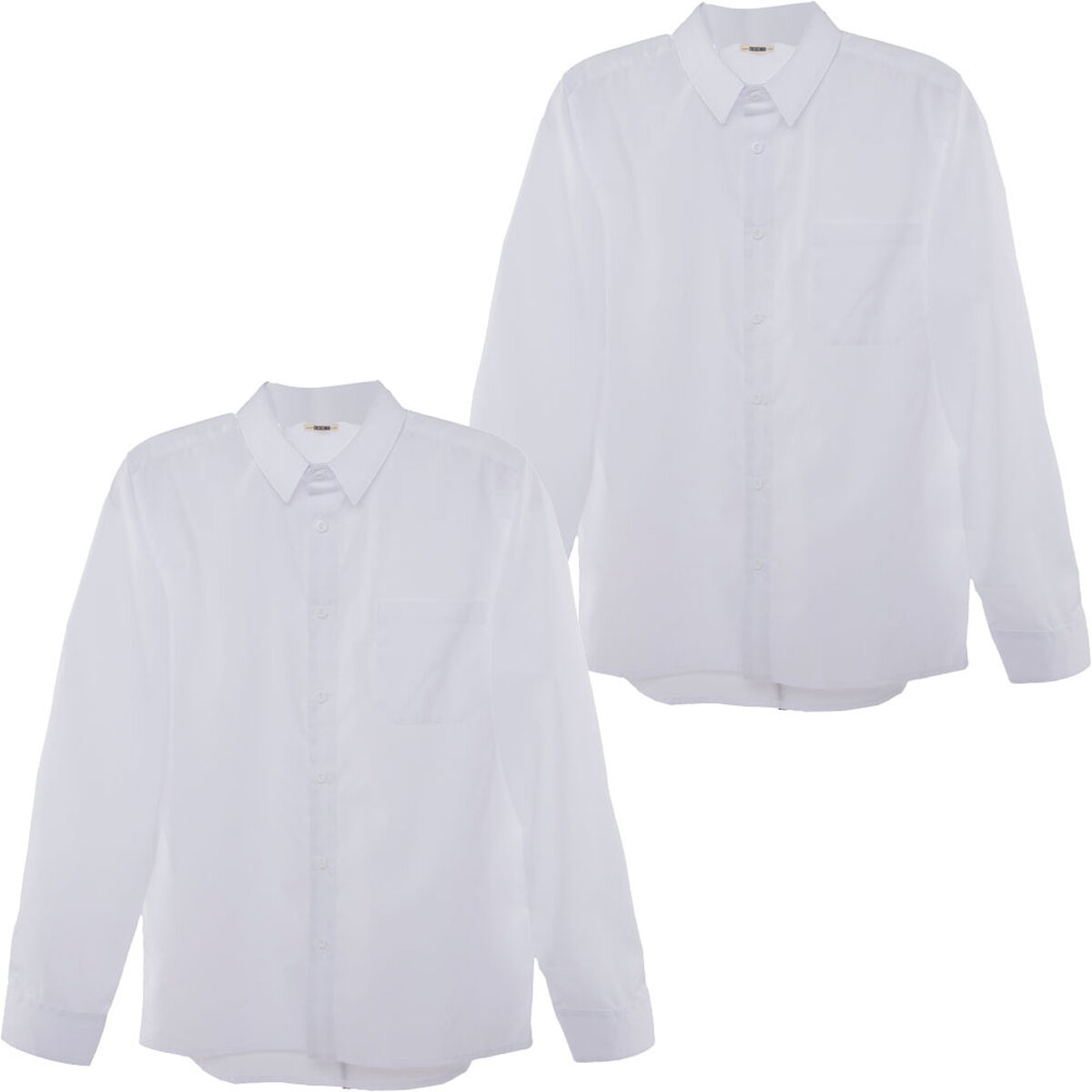 Pack 2 Camisa Escolar Ni&ntilde;o Talla S a XL Crescendo