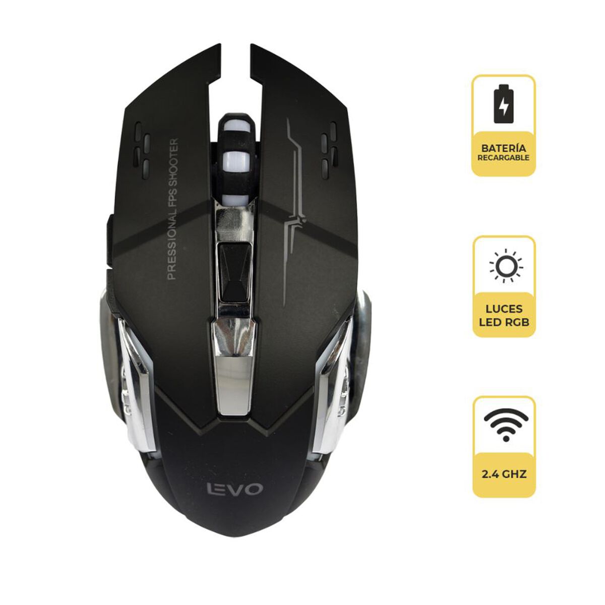 Mouse Gamer Levo USB Negro