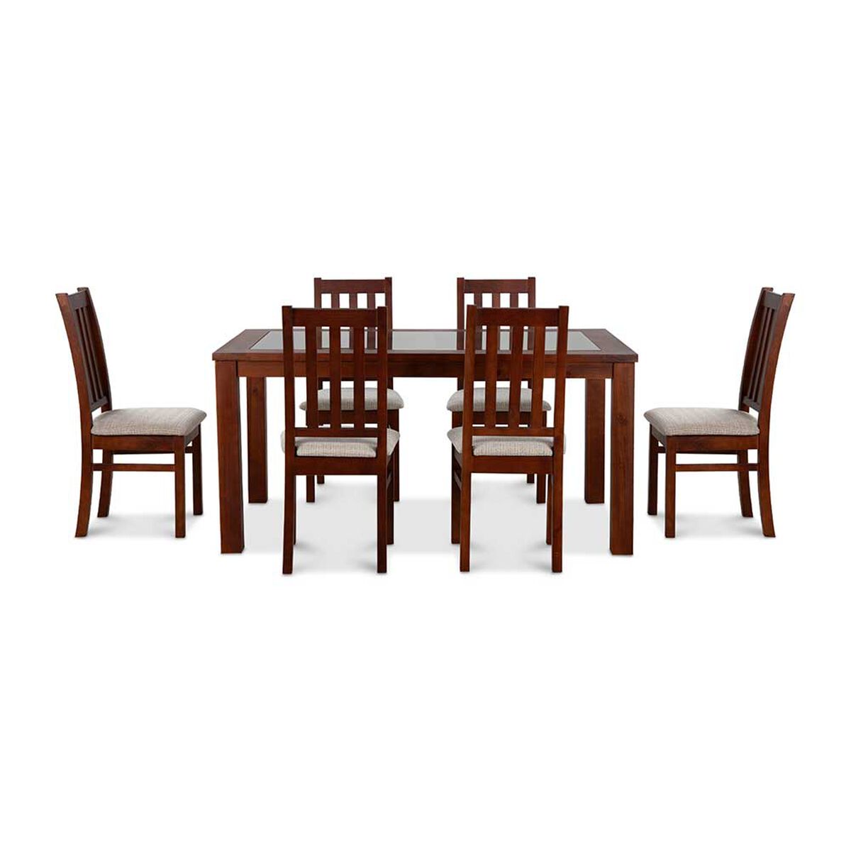 Juego de Comedor CIC Ñuble 6 Sillas Caramelo Beige