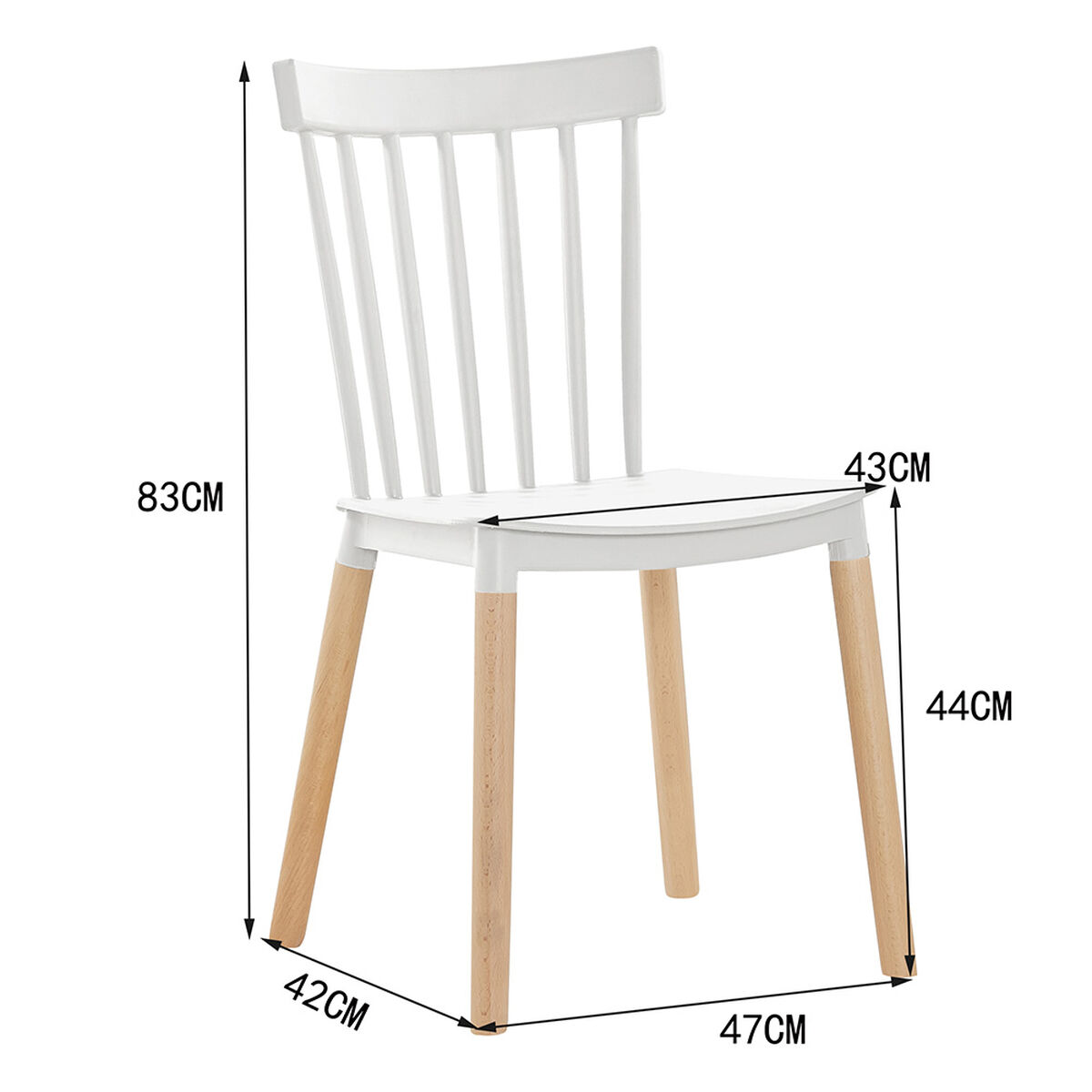 Pack 4 Sillas de Comedor Idetex Style Blanco
