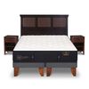 Cama Europea CIC Base Dividida 2 Plazas Premium + Respaldo + Veladores