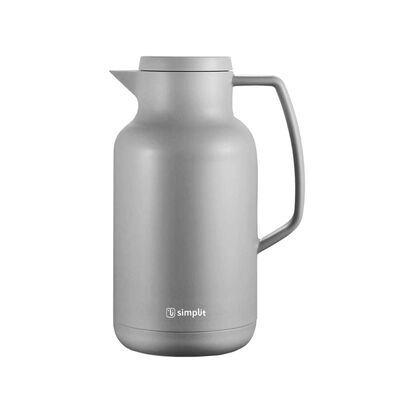 Termo Jarra Insulado Acero Inox 1 lt Simplit Gris