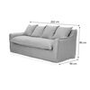 Sofá Innovamuebles Fontana Lino 3 Cuerpos Agua