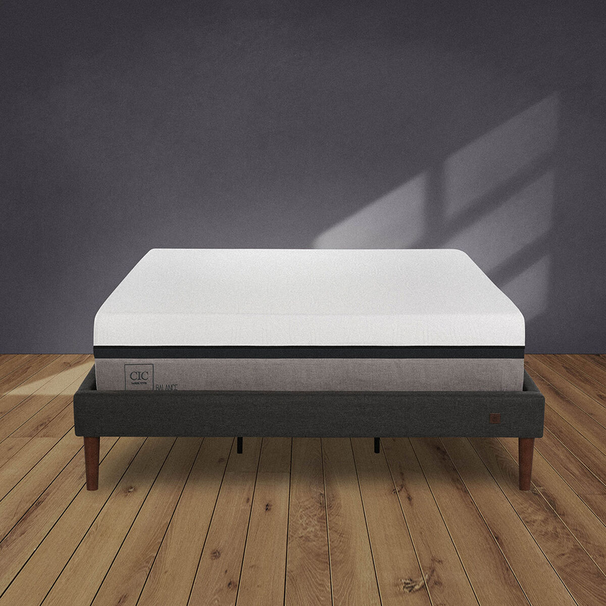 Cama Europea CIC Curve King Balance + Almohadas + Plum&oacute;n