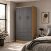 Closet Exit 4 Puertas 6 Cajones Roble Grafito