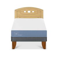 Cama Europea CIC 1,5 Plazas Excellence + Respaldo Gales Mostaza