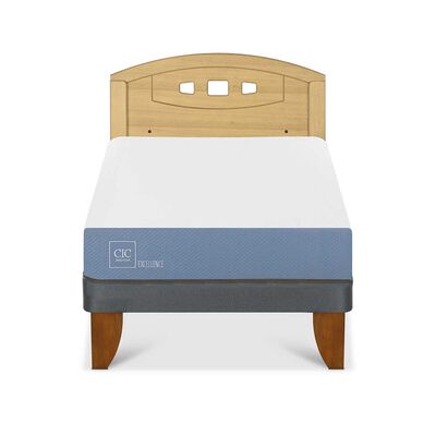 Imagen 1 del producto Cama Europea CIC 1,5 Plazas Excellence + Respaldo Gales Mostaza