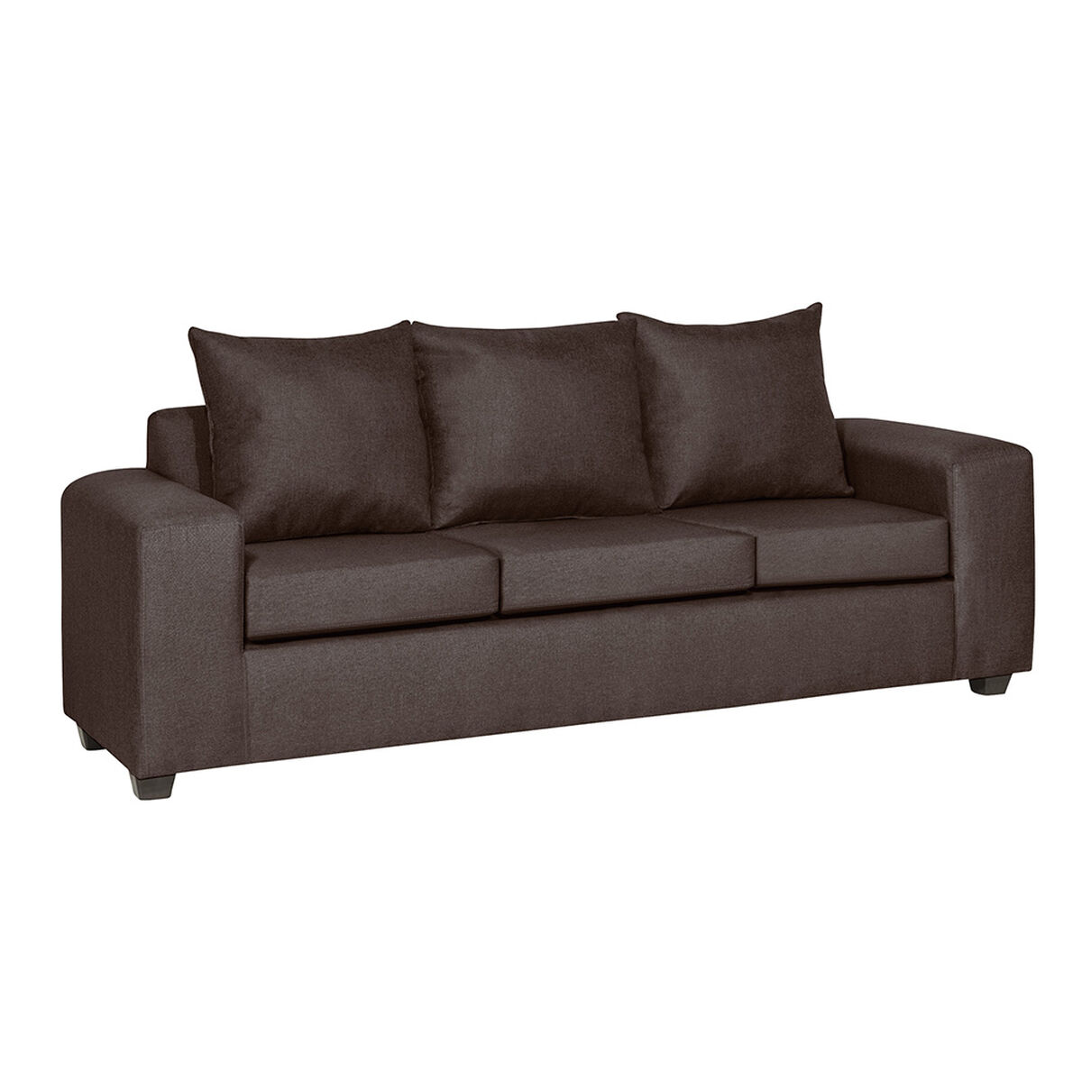 Juego de Living Innovamuebles Kahlo Sofá 3 Cuerpos + Dos Sillones 1 Cuerpo Chocolate