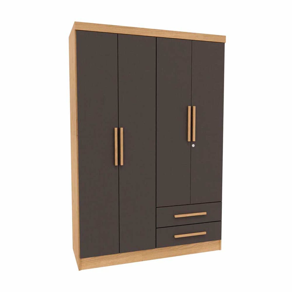 Closet Yardas Josefa 4 Puertas 2 Cajones Titanio