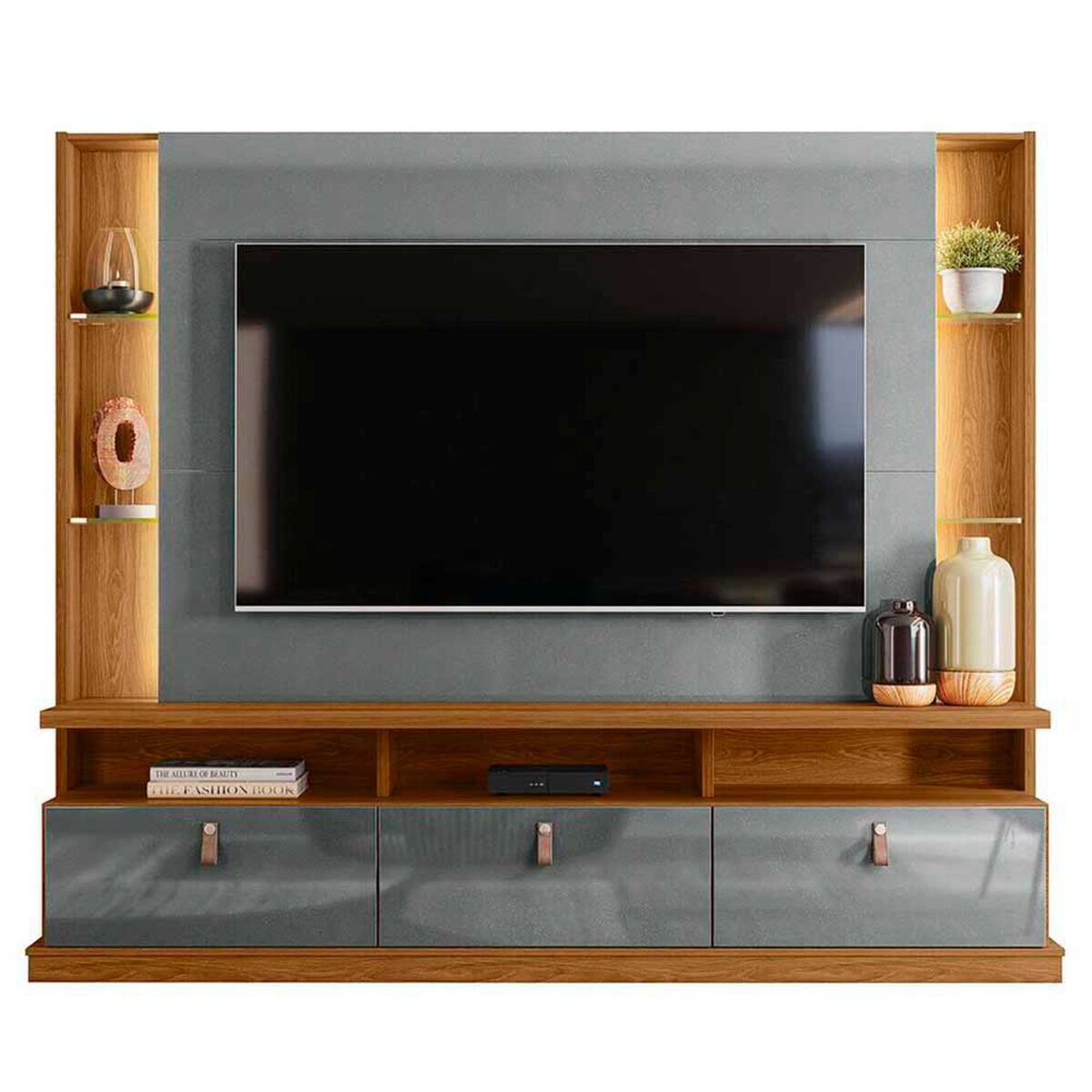 Panel TV Onessta Bilbao Freijo Cinza Hasta 75"