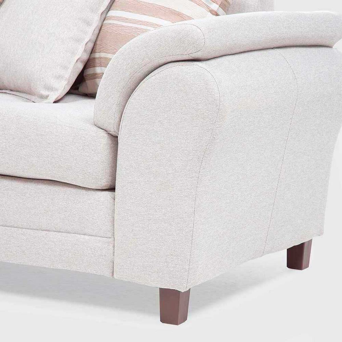 Sof&aacute; Seccional Izquierdo Living Factory Mustang 4 Cuerpos Crudo