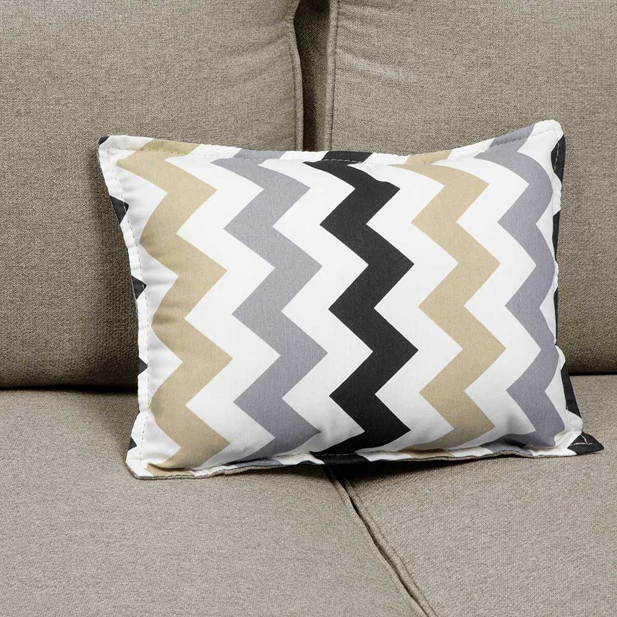 Sofá Mons Sicilia 3 Cuerpos + Dos Pouf 1 Cuerpo Beige