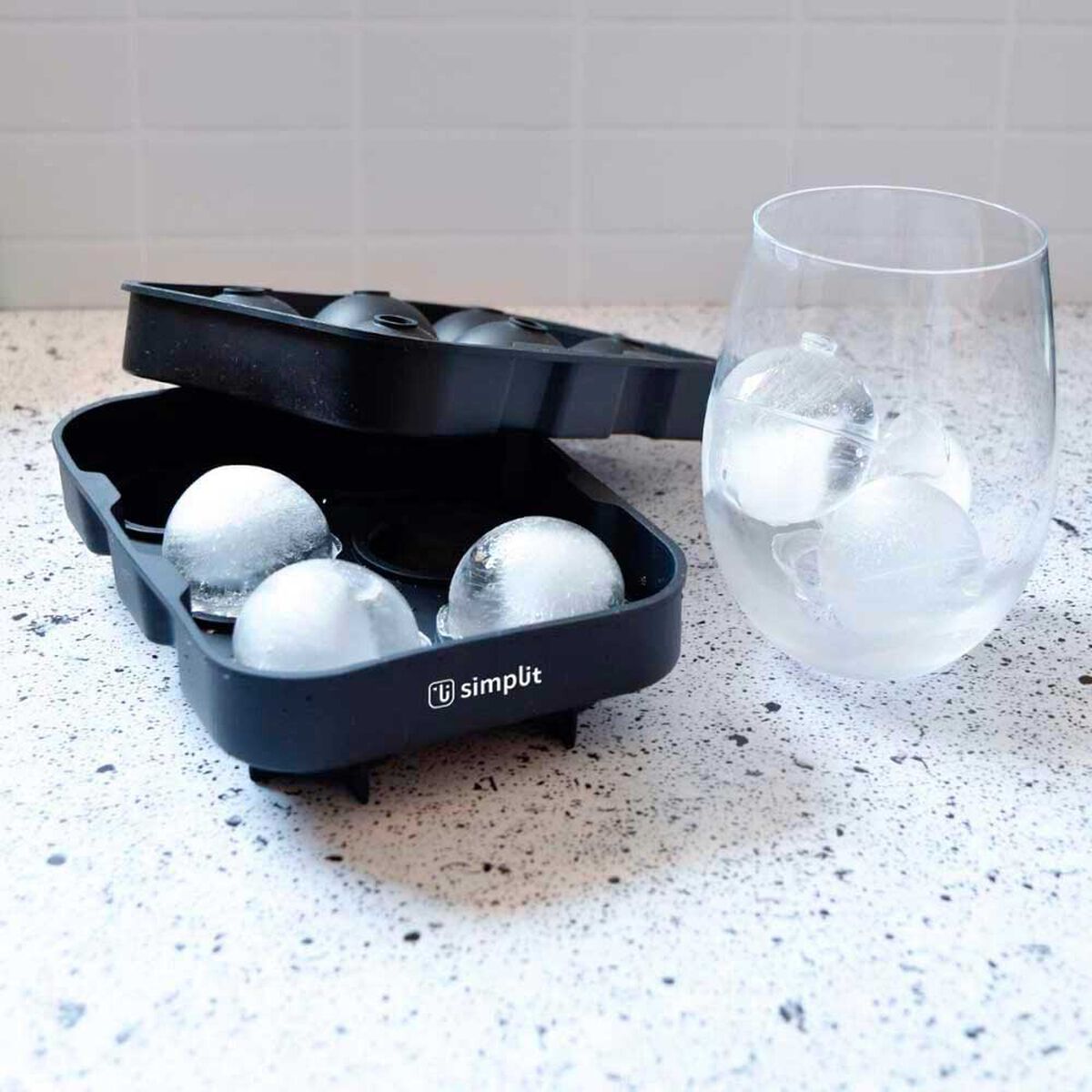 Cubeta de Hielo Silicona 6 Hielos Redondos Simplit